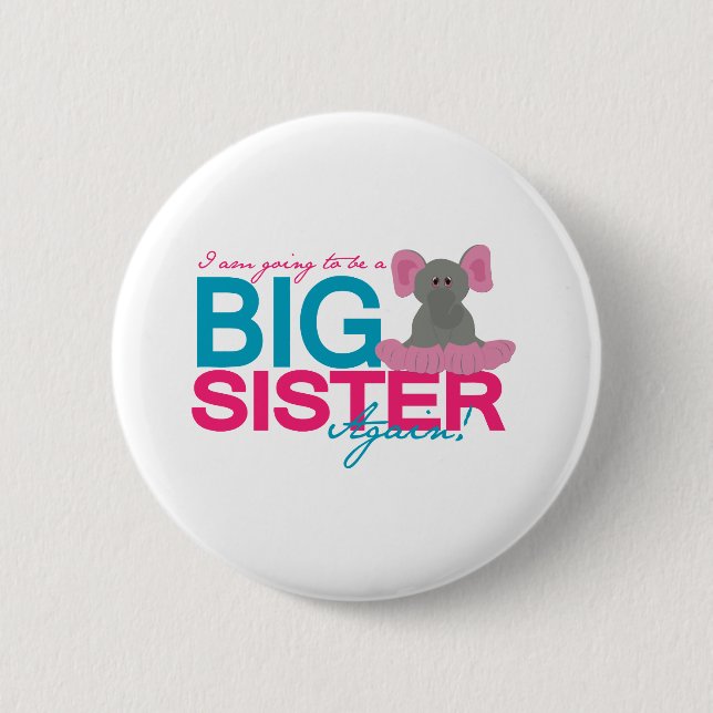 Große Schwester wieder Elephant Button (Vorderseite)