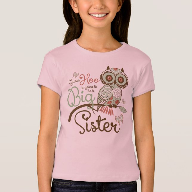 Große Schwester, zum Eule zu sein T-Shirt (Vorderseite)