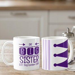 Große Schwesterinitiativen est. Monat lila Kaffeetasse