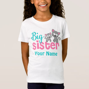 Große Schwesterkitty-Katzen-personalisiertes Shir T-Shirt