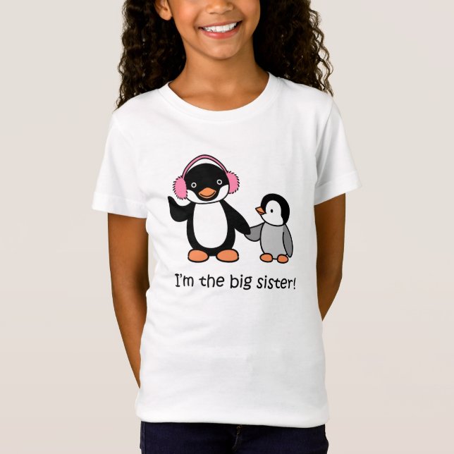 Große Schwesterpenguin-T - Shirt (Vorderseite)