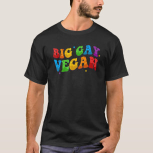 Große schwule vegane Tierrechts- pflanzliche vegan T-Shirt