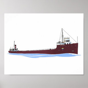 Große Seen - Freighter Sierra (Tomlinson) Poster