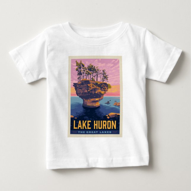 Große Seen | Huron Lake Baby T-shirt (Vorderseite)