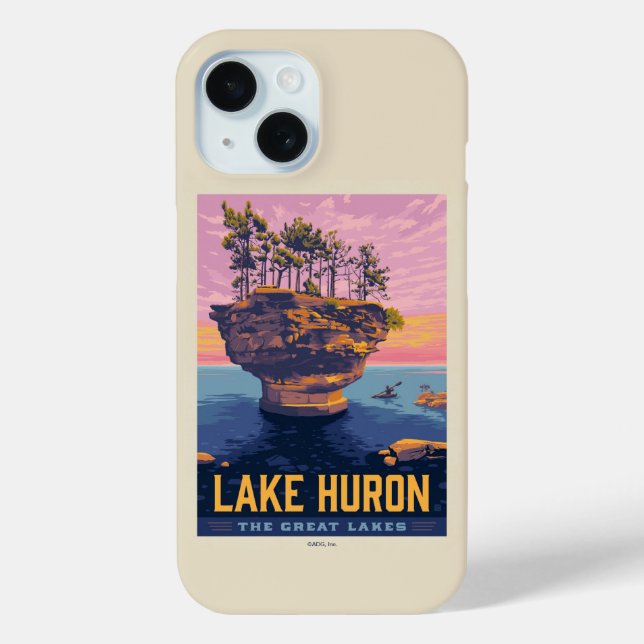 Große Seen | Huron Lake Case-Mate iPhone Hülle (Rückseite)