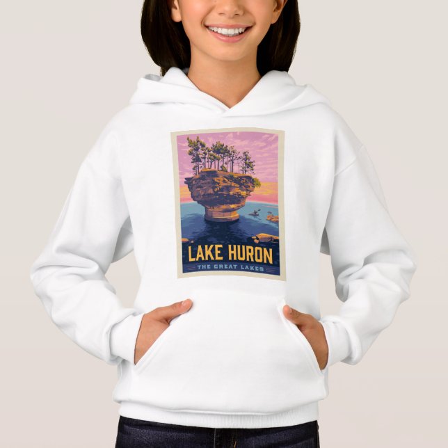 Große Seen | Huron Lake Hoodie (Vorderseite)