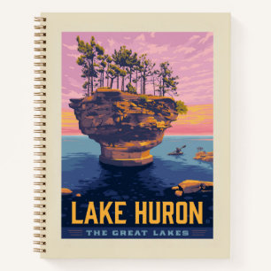 Große Seen Huron Lake Notizbuch