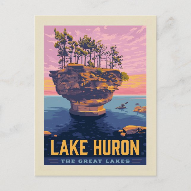 Große Seen | Huron Lake Postkarte (Vorderseite)
