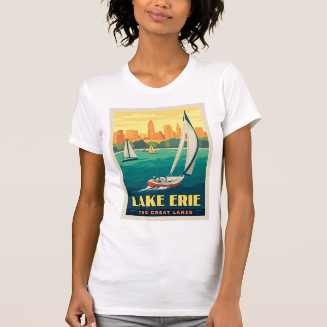 Große Seen | Lake Erie T-Shirt (Vorderseite)