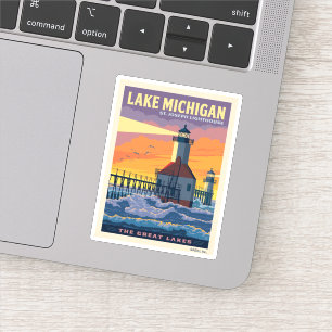 Große Seen   Lake Michigan Aufkleber