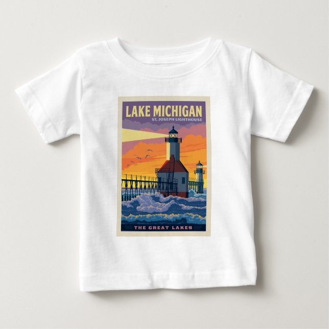 Große Seen | Lake Michigan Baby T-shirt (Vorderseite)