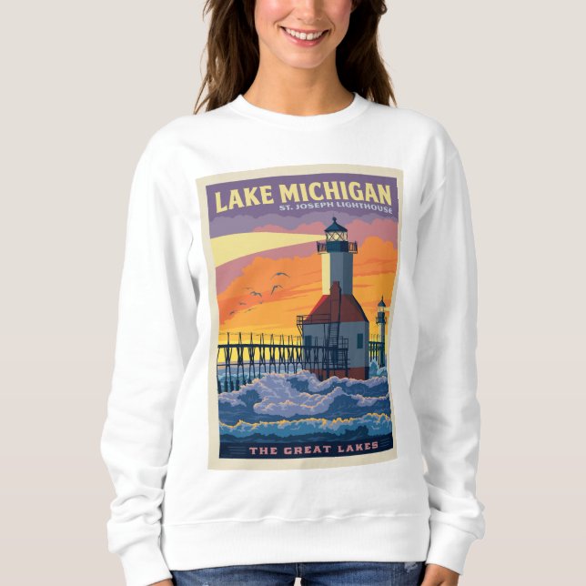 Große Seen | Lake Michigan Sweatshirt (Vorderseite)