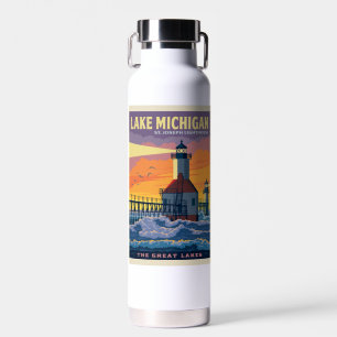Große Seen   Lake Michigan Trinkflasche
