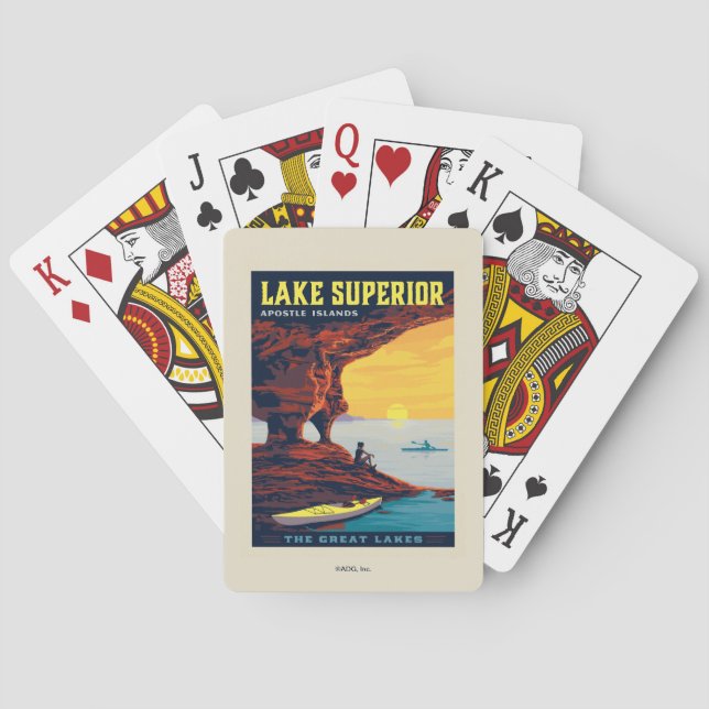 Große Seen | Lake Superior Spielkarten (Rückseite)
