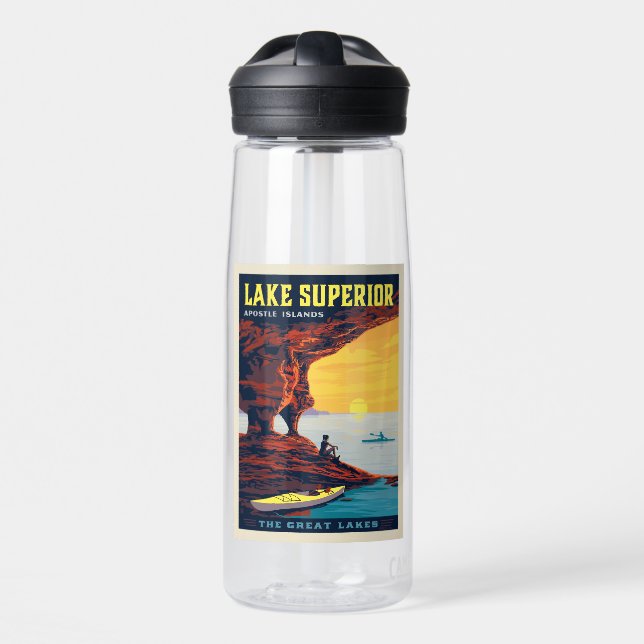 Große Seen | Lake Superior Trinkflasche (Vorne)
