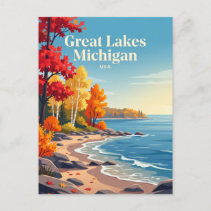 Große Seen Michigan USA Postkarte