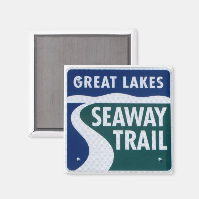 Große Seen Seeweg Landschaftlich Bye Sign Magnet (Vorderseite/Rückseite)