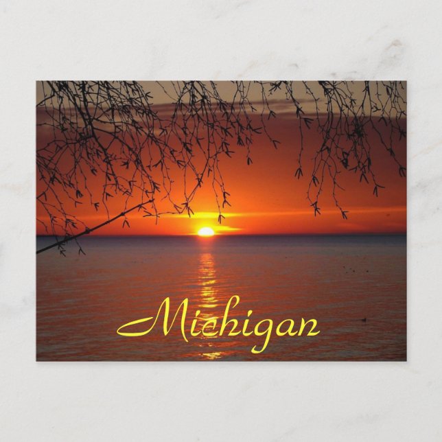 Große Seen Sunset by Bobby Mikul Postkarte (Vorderseite)