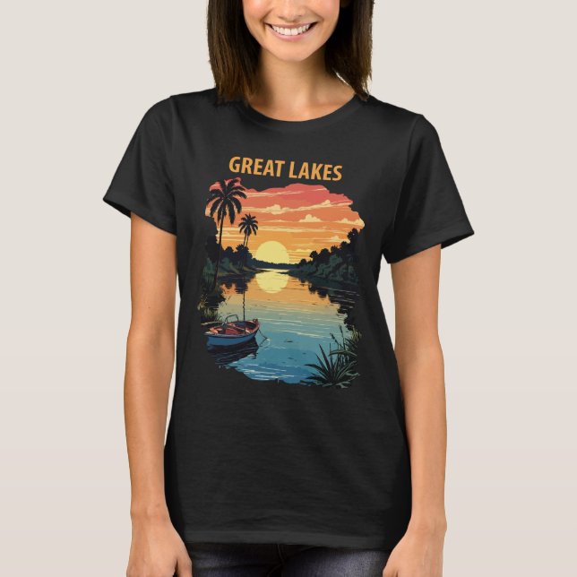 Große Seen T-Shirt (Vorderseite)