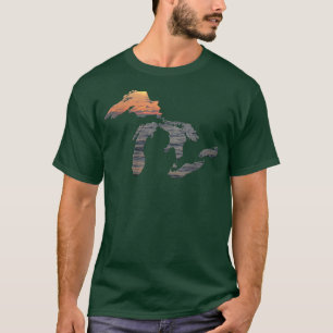 Große SeenSonnenuntergang über dem Lake Superio T-Shirt
