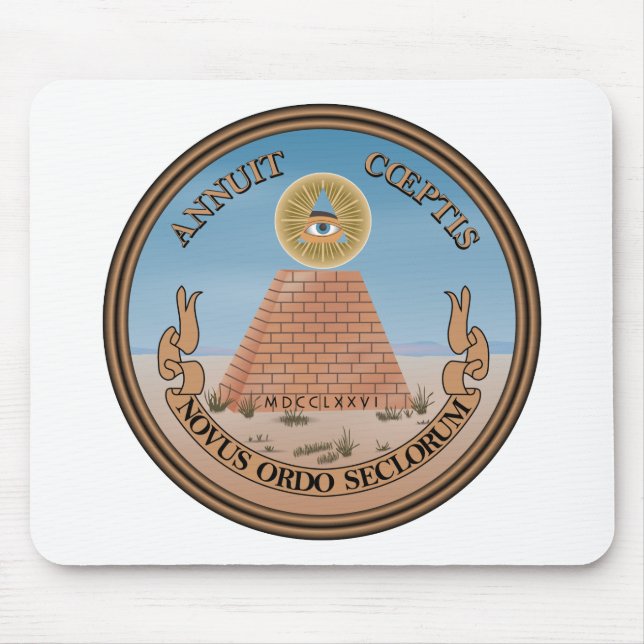 Große Siegel-Rückseiten-offizielles Wappen US Mousepad (Vorne)