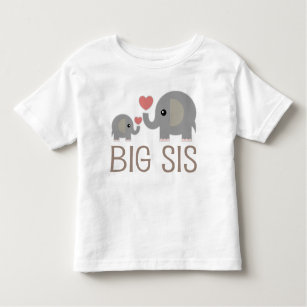 Große SIS-Mädchen-niedlicher Elefant-Rüsche-T - Kleinkind T-shirt