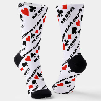 Große Slam- oder Bust Bridge Vier-Card-Anzug Socken