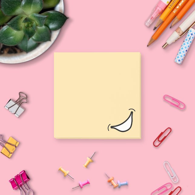 Große Smile-Post-it-Notizen Post-it Klebezettel (Big Smile Post It Notes Cream)
