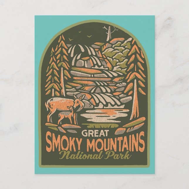 Große Smoky-Berge Postkarte (Vorderseite)