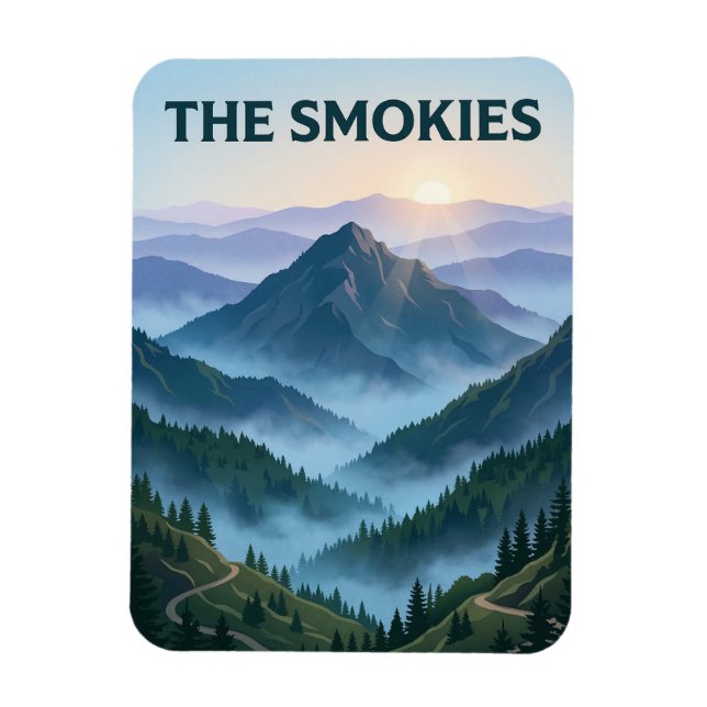 Große Smoky Mountains Magnet (Vertikal)