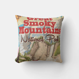 Große Smoky Mountains Reisen Poster. Kissen