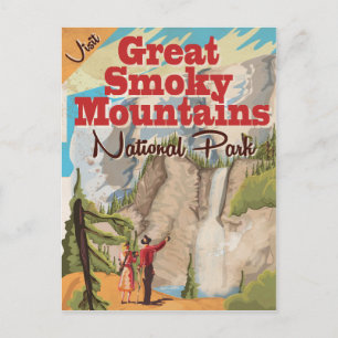 Große Smoky Mountains Travel Print. Postkarte