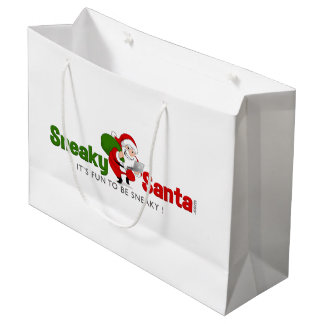 Große Sneaky Santa Gift Bag Große Geschenktüte