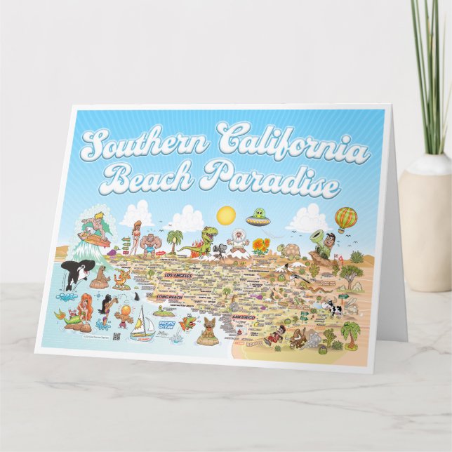 Große soCal Grußkarte Karte (Vorderseite)