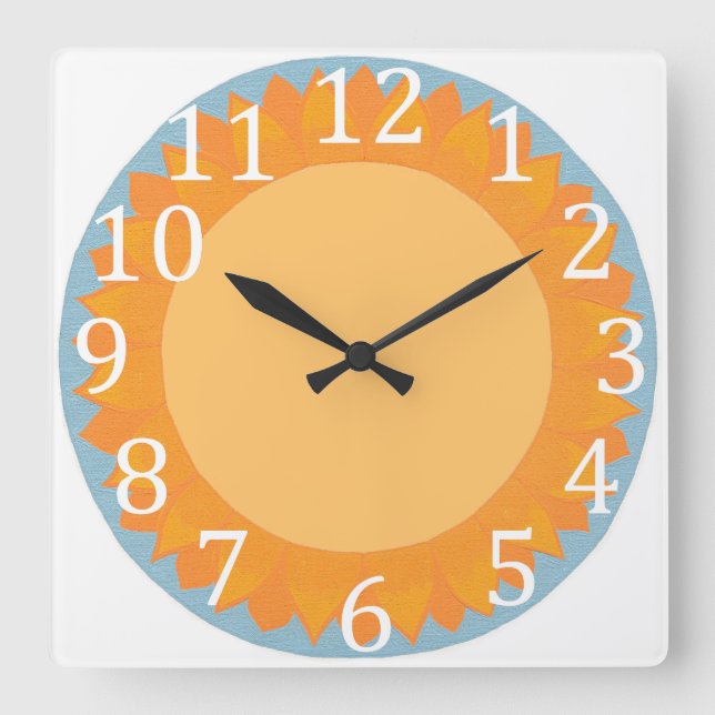 Große Sonnenblume, blühende Wanduhren (Vorderseite)