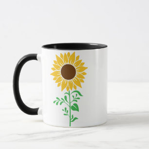 Große Sonnenblume Botanische Kunst Tasse