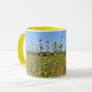 Große Sonnenblumen Gelbe Blumen auf einer Tasse de