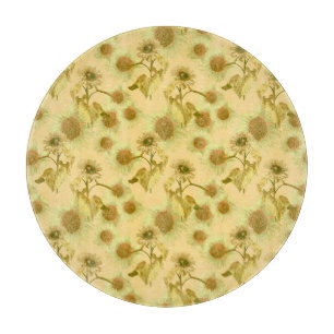 Große Sonnenblumenmuster Schneidebrett