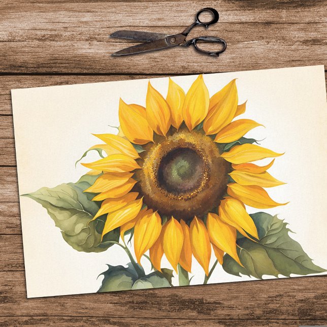 Große Sonnenblumenspulpapier für Decoupage Seidenpapier (🌻 Craft with Radiance: Sunflower Decoupage Tissue Paper! 🎨)