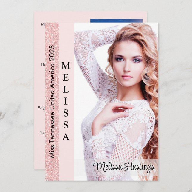 Große Speicherkarte | Rose Gold Blush (Vorne/Hinten)