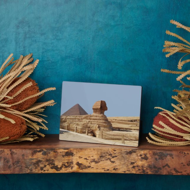 Große Sphinx auf dem Plateau von Gizeh. Ägypten, A Fotoplatte (Seite)