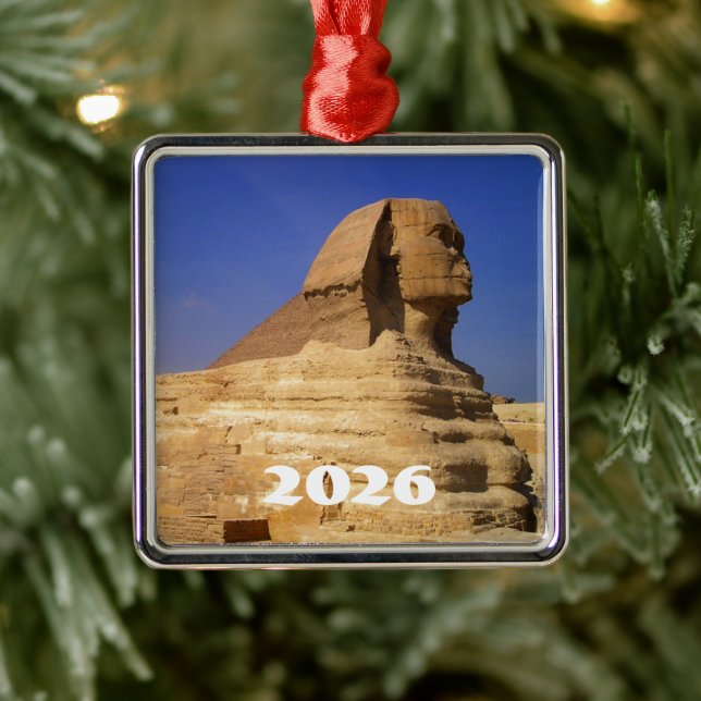 Große Sphinx aus Gizeh, Ägypten Ornament Aus Metall (Baum)