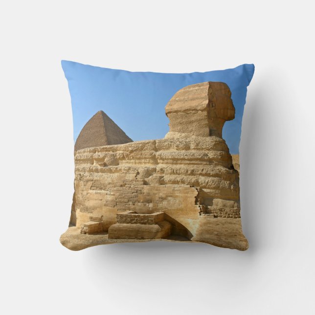 Große Sphinx aus Gizeh mit Ghafre-Pyramide - Ägypt Kissen (Vorderseite)
