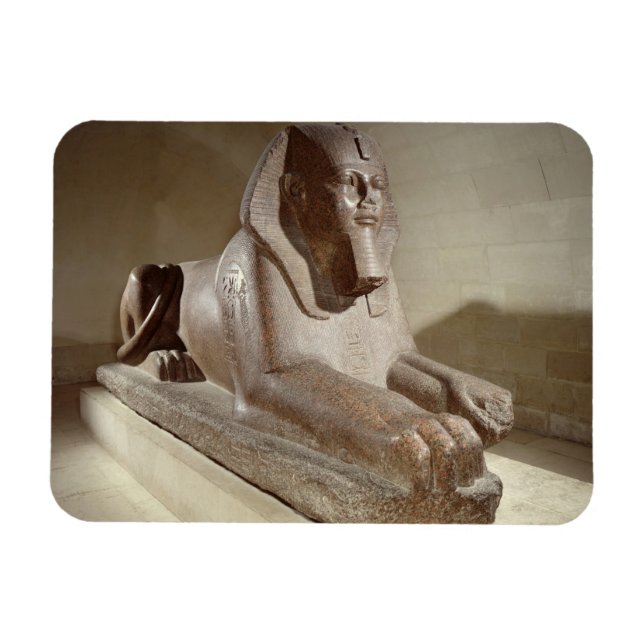 Große Sphinx aus Tanis (Granit) Magnet (Horizontal)
