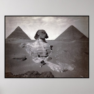 Große Sphinx von Giza Nekropole und Pyramiden Poster