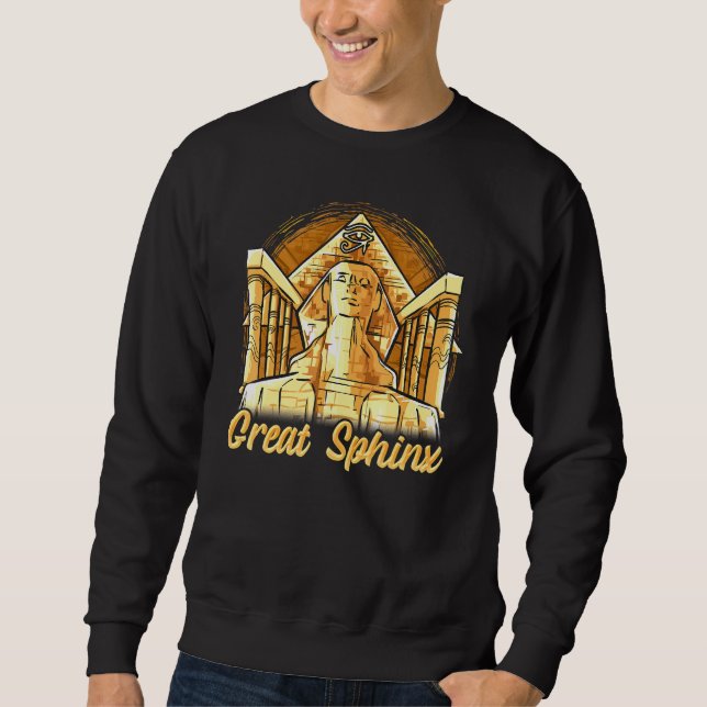Große Sphinx von Gizeh Gold Sphinx Antike Geschich Sweatshirt (Vorderseite)