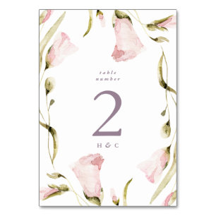 Große Spring Boho Wildblume Pampas Wedding Tischnummer