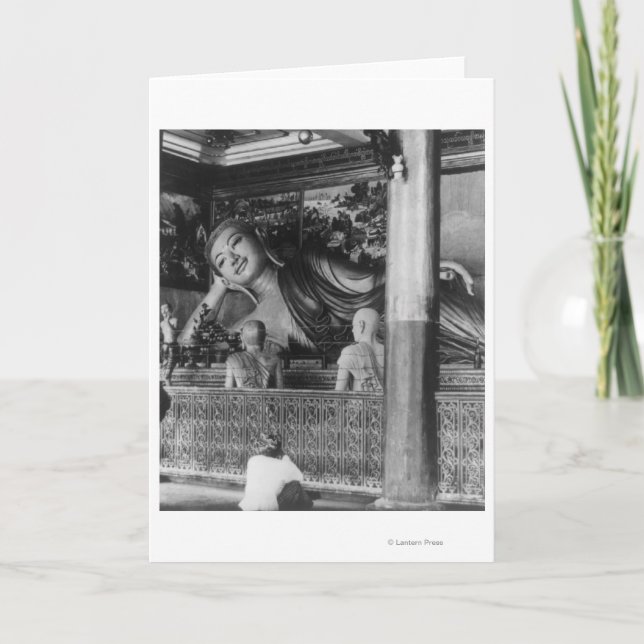 Große Statue von Buddha in Thailand Karte (Vorderseite)