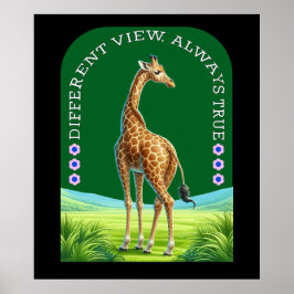 große stehende Giraffe Poster