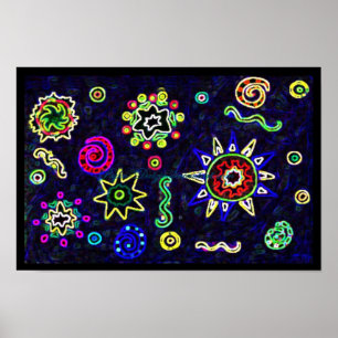 Große Sterne im Himmel Poster